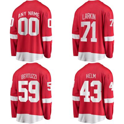 China Shirts & Custom Ice Hockey Jersey Detroit City Tops Stitched Mens Red Wings Team Uniform #71 Dylan Larkin 59 Tyler Bertuzzi Wholesale for sale