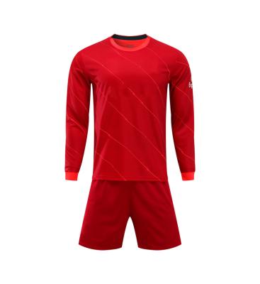 China custom printing new cheap quick-drying soccer league wear long sleeve 2021-2022 club jersey soccer long sleeve t-shirts football uniforms for sale