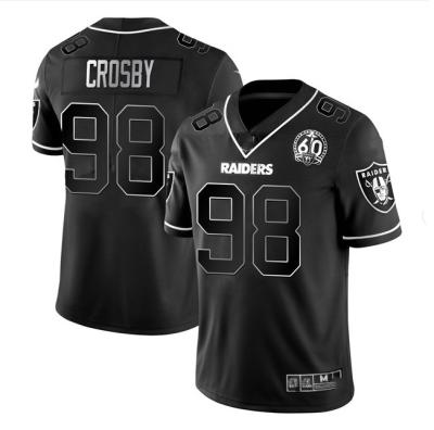 China Best Quality Cheap Antibacterial Wholesale Custom Las Vegas Stitched American Football 60th Jerseys 28 Jacobs 34 Jackson 83 Waller 4 Carr for sale