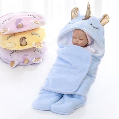 China Gift/Toy Decoration High Quality Soft Flannel Winter Stroller Unicorn Baby Warm Sleeping Bags for sale