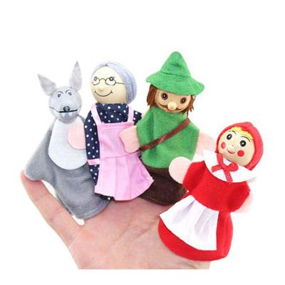 China Animal Type Andersen Fairy Tale Little Red Rising Hood Cute Hand Puppet Stage for sale