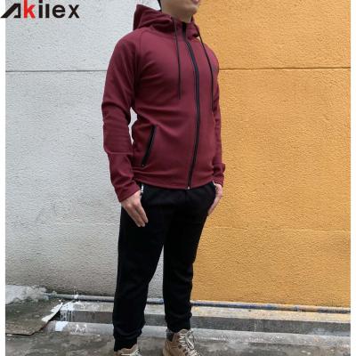 China Anti-pilling New Mens Custom Casual Blank Fleece Single Sports Wear Gym Zipper Pullover Crop Suits Mens Oversized Jogging Hoodies for sale