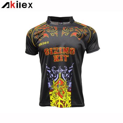 China Custom Antibacterial Full Sublimation Logo Printing Numbers Name Numbers School Rugby Jersey Team Sports Club Rugby Uniform for sale