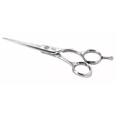 China Hair Cutting Ergonomic Design Barber Shop Scissors 5.5 Inch Comfort Straight Hair Scissors Rest Japanese Steel Handle Compensating Finger for sale