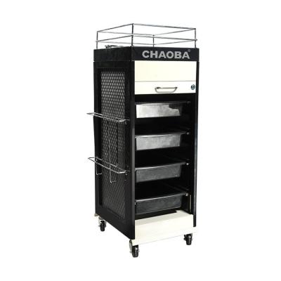 China CHAOBA Salon Trolley Hairdressing Furniture 4 Drawer Modern Antique Barber Salon Trolley for sale