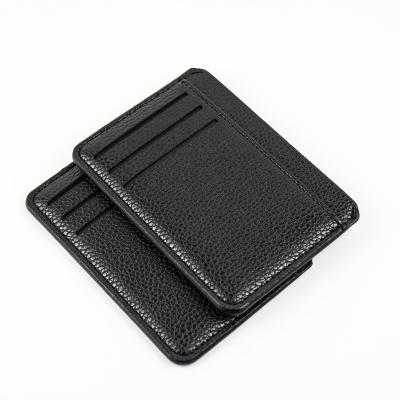 China Customizable Slim Minimalist Leather Wallets Clip Card Holder Credit Bag Business Hot Selling Card Holder 19321 for sale