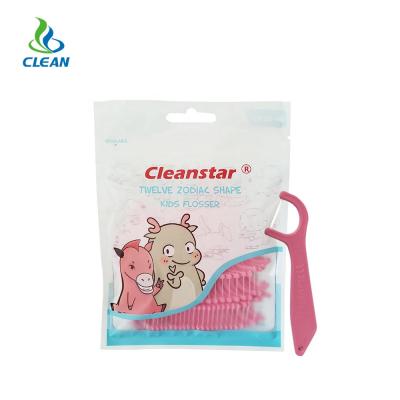 China Factory Outlet Disposable Colored Dental Floss Picks For Kids for sale