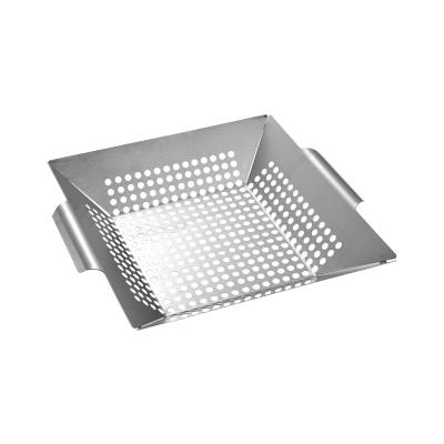 China Rectangular Large Rectangular Food Grade Stainless Steel Dustproof Pan Plus Large Commercial Super Large BBQ Basket for sale