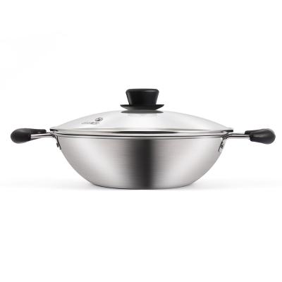 China Sustainable Stainless Steel Cooking Pot With Glass Lid High Quality Safe Metal Bowl for sale