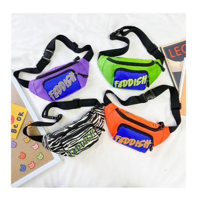 China 2021 New Baby Boy Hip-hop Waist Wallets And Purses Girl Messenger Cool Bag Children Water Proof Letter Chest Bag for sale