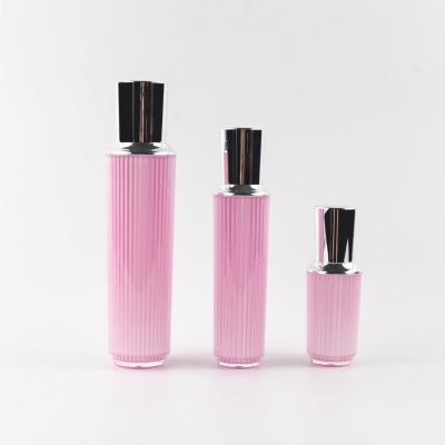 China Cosmetic Popular PMMA, MS, PP, ABS 100ML 49.4mm Diameter Wire Drawing Bottle For Personal Care for sale