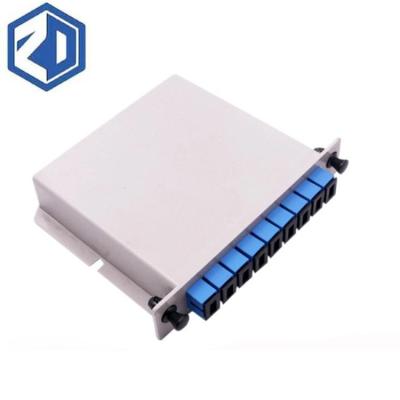 China FTTX Systems FTTH Cassette Type Fiber Optic Coupler 8 16 Box PLC Splitter ABS Lgx Module 4 Inserted Type PLC Splitter With SC/APC Connector for sale