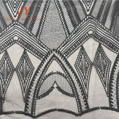 China Direct Selling Breathable Modern Popular Daisy Facotry Embroidery Net Fency Mesh Fabrics for sale