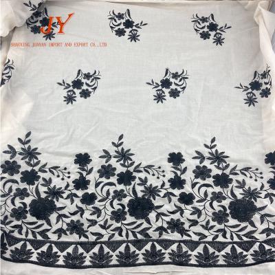 China Fast Delivery Waterproof Best 100% Eco Friendly Customized Cheap Design Cotton Embroidery Fabrics For Wedding Dress for sale