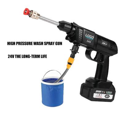 China Car Wash+care Foam Car Washer Pressure Gun For Car Wash Motor Pump Compressor Charging for sale