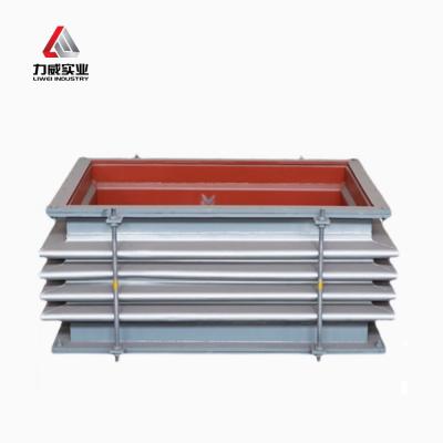 China 304 316L Stainless Steel Rectangular Square Metal Non-metal Skin Fan Soft Connection Flue Air Duct Compensator Te koop