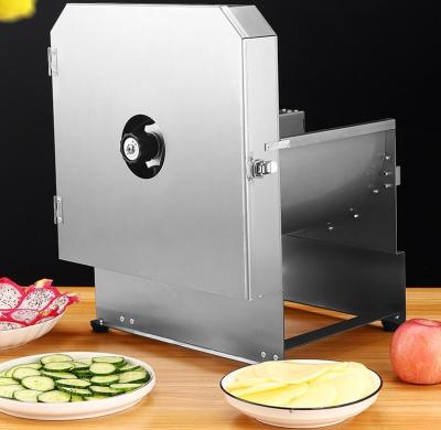 China Snack Factory Mini Electric Vegetable Cutter Stainless Steel Fruit Cleaver Cutter Potato Slicer Lemon Meat Slicer for sale