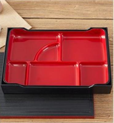 China Japan Style Sustainable Lunch Box Plastic Materials Bento Dinner Box Food Dish Picnic Box Traditional à venda