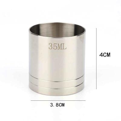 중국 Sustainable Professional Barware Tools 35ml Small Bar Cylinder Shape Cocktail Promotional Men's Vintage Shot Measure 판매용