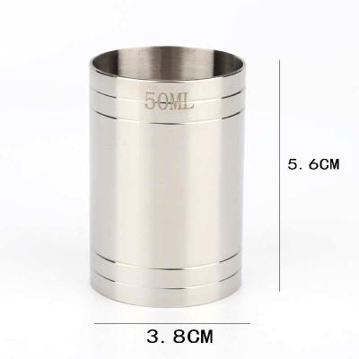 China Viable Hot Selling Amazon Professional Barware Tools Small Measure 50ml Bar Cylinder Shape Cocktail Shot Measure à venda