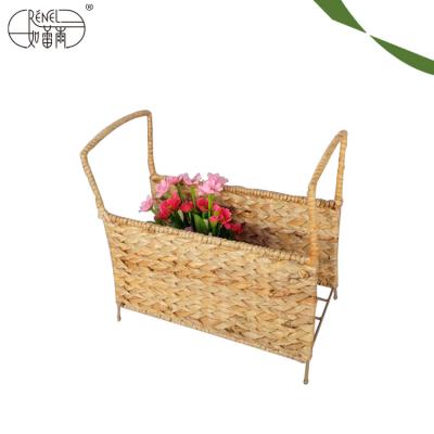 China Wholesale New Modern Home Decor Rattan Planter Pot Basket Renel Plant Stand for sale