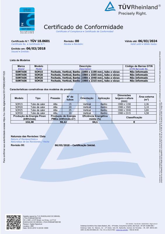 INMETRO - Zhejiang Shentai Solar Energy Co., Ltd.