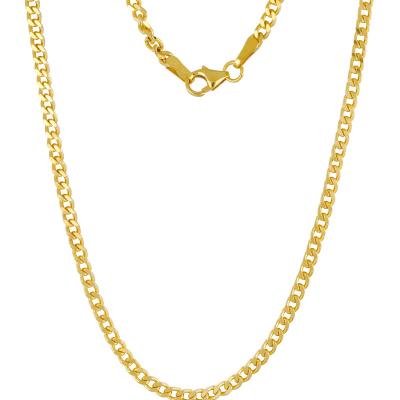 China Nickel Free Fashion Design Lead Free Cadena Gauge 70Mm Gold Necklace Price Cuban Chain Necklace for sale