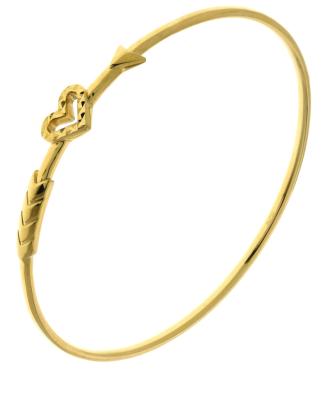 China Low Price 18K Yellow Gold Trendy Solid Women's Trendy Heart Arrow Luxury Bracelets for sale