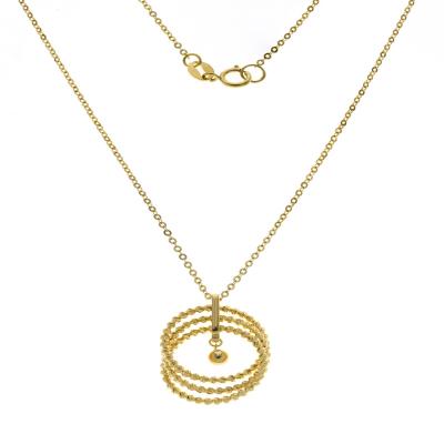 China 18K Solid Gold Fashionable Classic Luxury Pearl Top Quality Pearl Necklace Center Link Pendant With Chain for sale