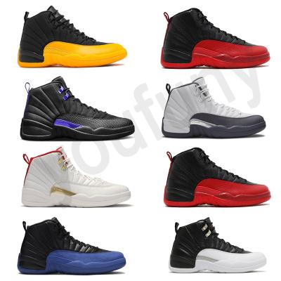 China Fashion\comfortable\durable\breathable\breathable white bred final AJ 12 retro basketball shoes retro royalty game men's basketball shoes royalty lighted AJ 12 retro shoes for sale