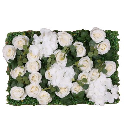 China Decoration For All Occasion Wholesale Custom Silk Flower Wall Background Cloth Wedding Decoration Flower Wall for sale