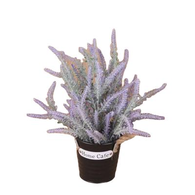 China Decoration For Any Occasion Lavender Plastic Plants Artificial Flower Plants Kitchen Desk Table Centerpieces Home Layouts for sale