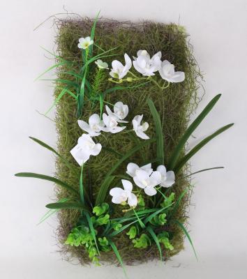 China Wholesale Fabric Wall Hanging Artificial Orchid Flowers On Panel For Decoration for sale