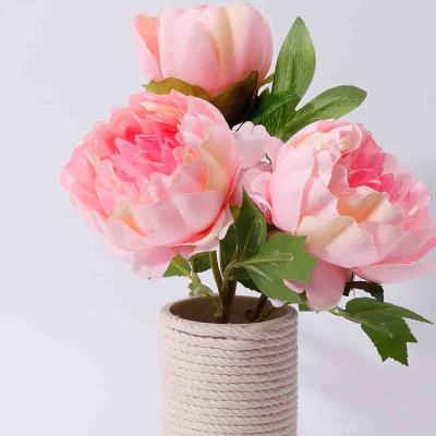 China Touch Indoor Simulation Decoration Artificial Peony Branches For Home Decor Foam Artificial Peony For Decor for sale