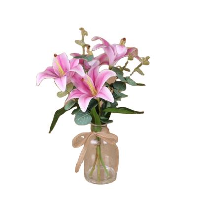 China Decoration For Any Occasion Wholesale Artificial Lilies Flower Wedding Party Home Decor for sale