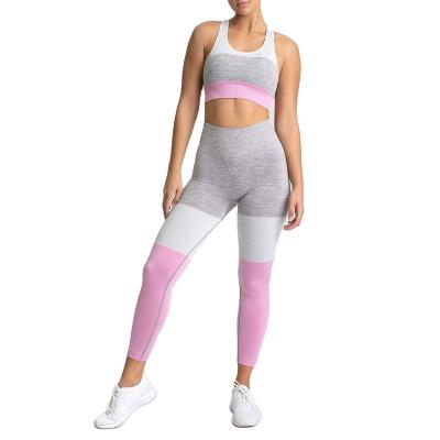 China New Style Breathable High Waist Breathable Sleeve Style Quick Dry Seamless Yoga Set for sale