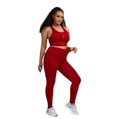 China New Arrived Breathable Plus Size Women Fitness Gym Sets Yoga Workout Woman Fitness Gym Set Solid Gym Fitness Sets for sale