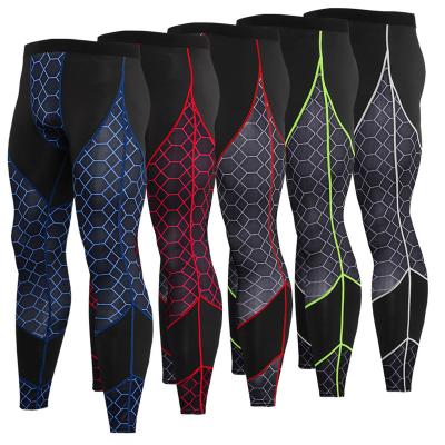 China Wholesale Breathable Breathable Fabric Compression Sports Nets Pants Exercising Plus Size Elastic High Men's Fitness Pants for sale