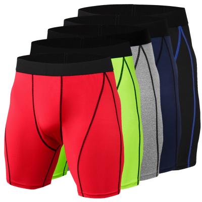 China Wholesale Breathable Men Breathable Plus Size Breathable Training Compression Shorts Arm Warmers Solid Quick Dry Fitness Compression Shorts Clothing for sale