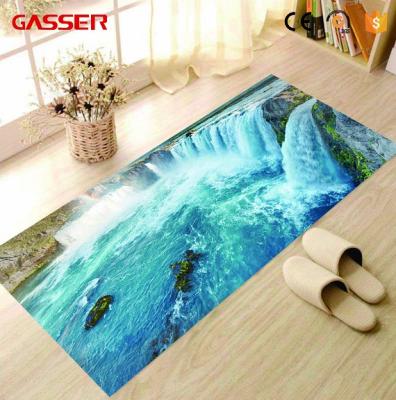 China 3D Removable Removable Decorative Sticker Anti-skid Bathroom Printing Wall Floor Sticker For Hotel Home Decoration for sale