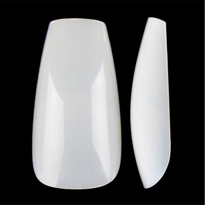 China DIY Nail Art OEM Private Label Ballerina Gel Nail Tips Medium Coffin False Nails Soak Off Flexible C-Curve Nails Unas Postizas for sale