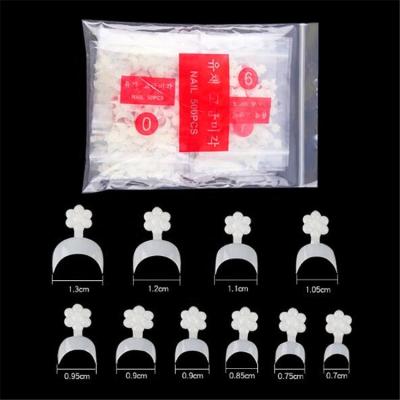 China 2020 Hot Sale DIY Nail Art Wholesale High Quality ABS Bride Fake Nails Flower French Fake Nail Tips 500pcs/bag for sale