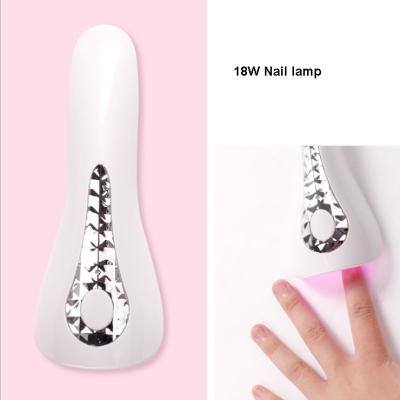 China 18w Gel Nail Polish Lamp 5 LED Double-light Source Phototherapy Treatment Lamp Mini Nail Dryer Machine Nails for Drying Nails UV Gel Polish Manicure Tools for sale