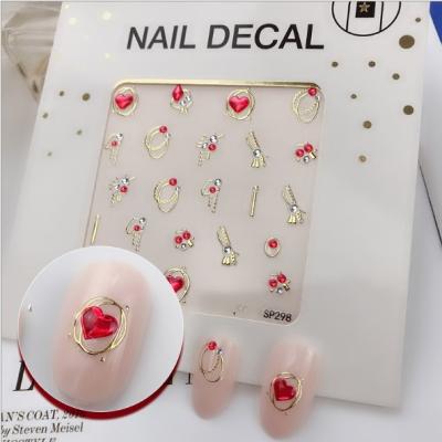 China Kids Girl Girl Nail Wrap UV Gilding Decals DIY Rhinestone Laser Gel Art Stickers Adhesive Waterproof Nail Art Decoration New 3D Nail Wraps for sale