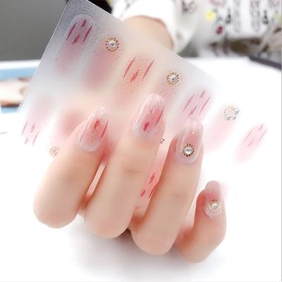 China Kids Girl Girl Nail Wrap UV Gilding Decals DIY Rhinestone Laser Gel Art Stickers Adhesive Waterproof Nail Art Decoration New 3D Nail Wraps for sale