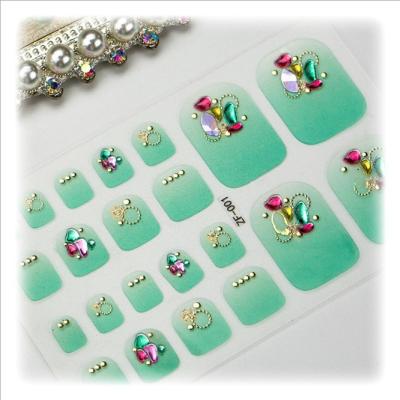 China Kids Girl Girl Foot Gilding UV Nail Art Gel Laser Rhinestone DIY Decals Nail Art Decoration New 3D Nail Stickers Adhesive Waterproof for sale