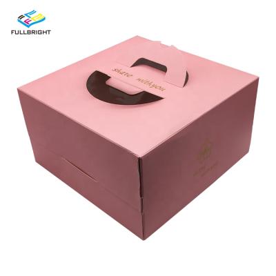 China Recycled Materials Bulk Cheap Gift Cake Box Packages Supplier Wholesale Custom Logo Print Cardboard Paper Packaging Birthday Wedding Cake Box for sale