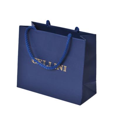 China Factory Direct Recyclable Cheap Premium Blue Kraft Paper Bags Customizable Good Quality Price Color Size Shopping Bags for sale