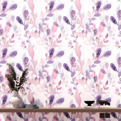 China Waterproof+ECO-Friendly+Self-adhesive Floral Decorative Bedroom DIY Household Modern Removable Peel-and-stick Fabric Self-adhesive Wallpaper for sale