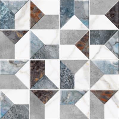 China Waterproof+Self-adhesive PET Bathroom Marble Pattern Wall Panel Decorative Waterproof 3D Peel and Stick Removable Wall Tiles for sale